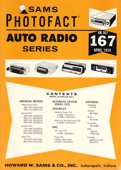 SAMS PHOTOFACT SERVICE MANUAL 196-16 TRUETONE RADIO MODEL D2226 