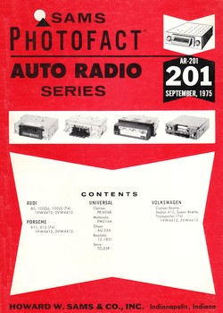 Sams Photofact Auto Radio Series Service Manuals Volumes AR-71 to AR-119 