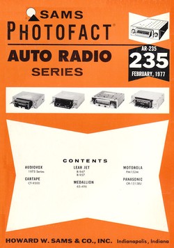 SAMS PHOTOFACT SERVICE MANUAL 10-18 1946 FORD RADIO MODEL 6MF080 
